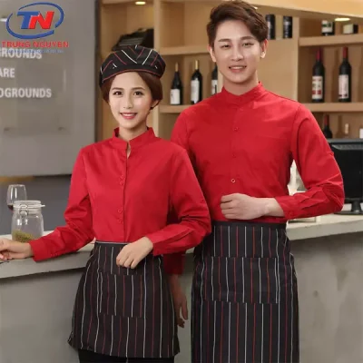 Đồng phục lễ tân khách sạn - 3 cách chọn đồng phục đẹp 4 dong phuc nha hang gia re