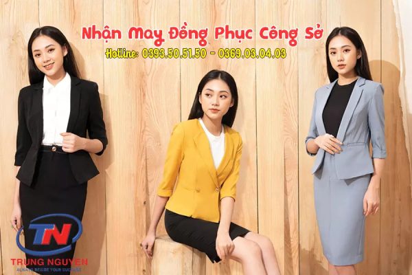 1 số loại đồng phục công sở nữ 2 may ao vest cong so