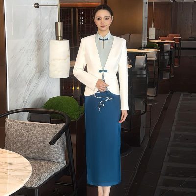 5 mẫu đồng phục lễ tân theo các lĩnh vực 2 dong phuc le tan trung quoc