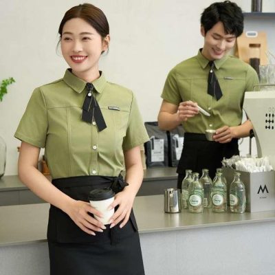 5 mẫu đồng phục quán trà sữa được ưa chuộng 5 dong phuc nhan vien nu