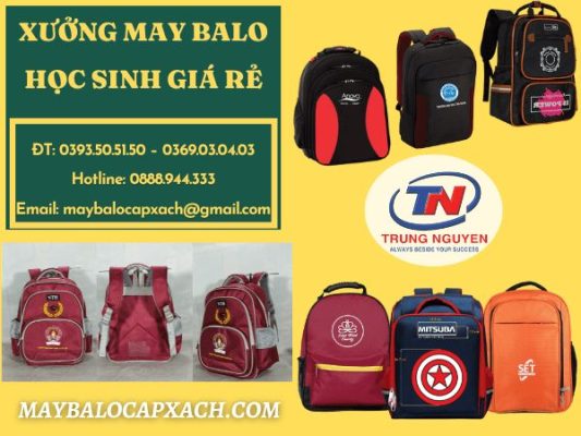 Các loại hình đồng phục học sinh 4 balo hoc sinh re
