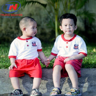 Sản xuất đồng phục học sinh mầm non 12 may dong phuc mam non gia re