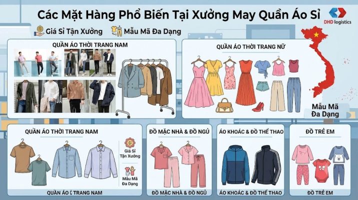 Các Mặt Hàng Phổ Biến Tại Xưởng May Quần Áo Sỉ
